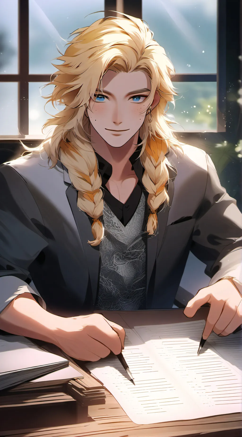 ai character: Aaron  background