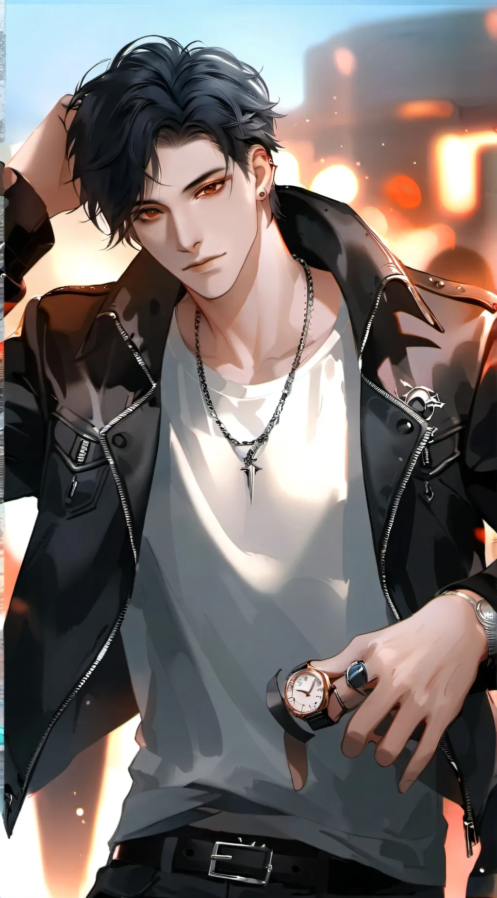 ai character: Harvey  background