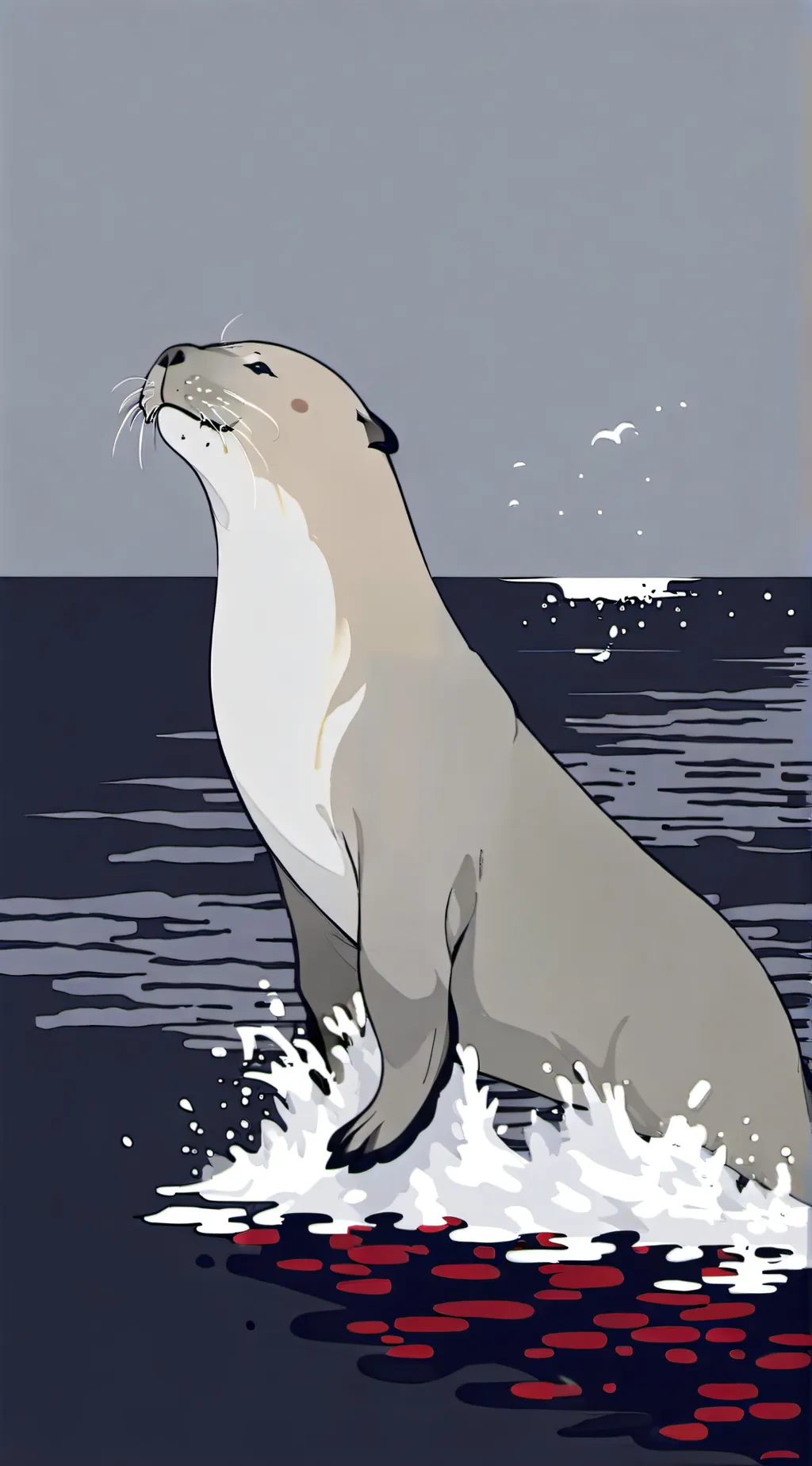 ai character: just a seal background