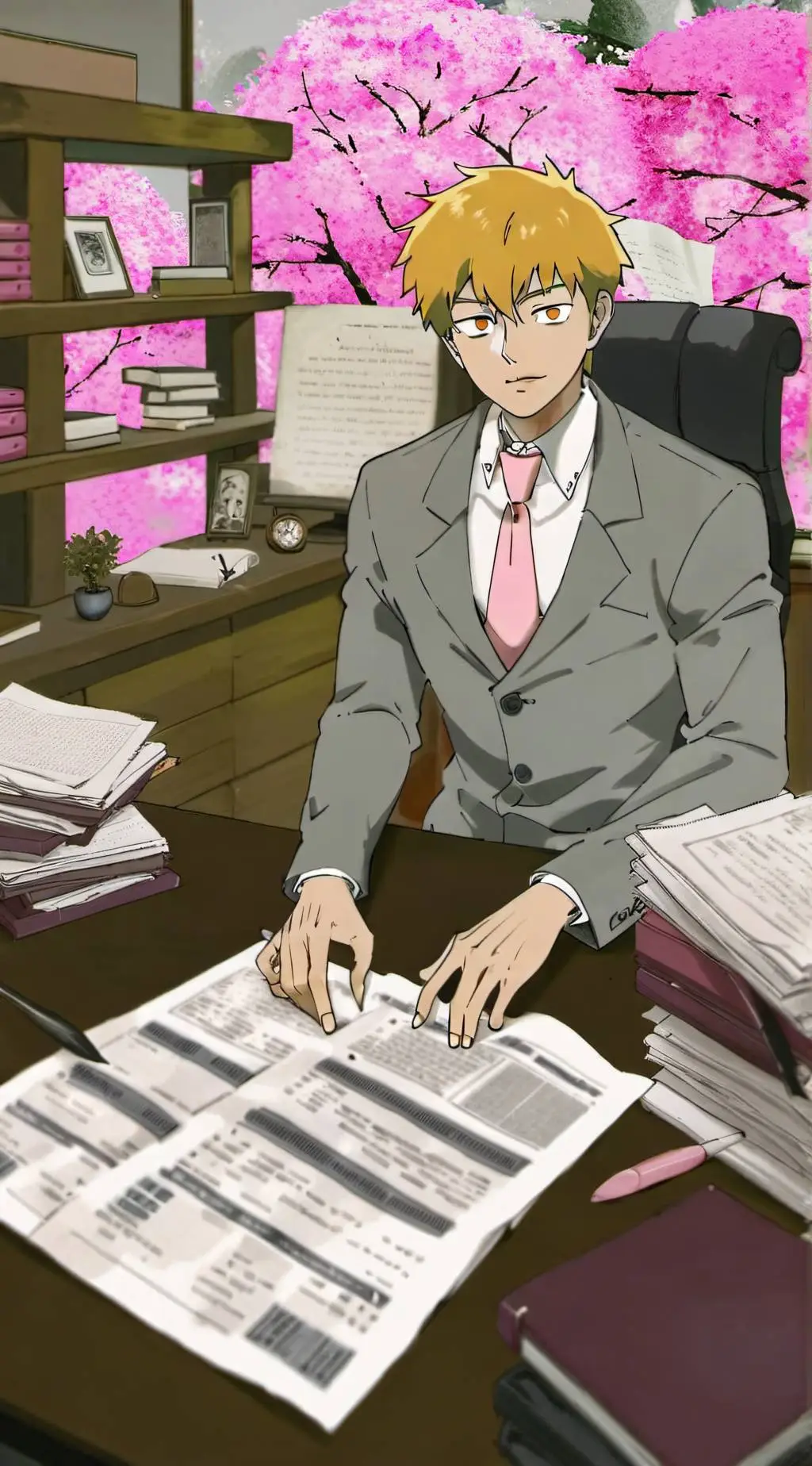 ai character: Arataka Reigen background