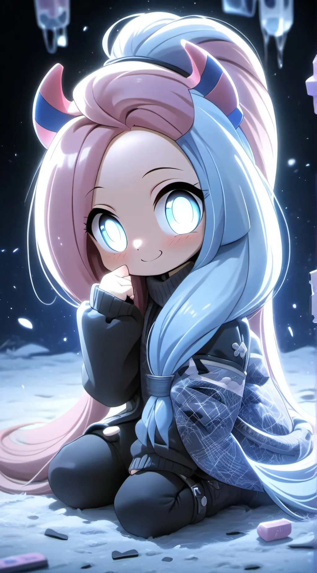 ai character: fluttershy smilehd background