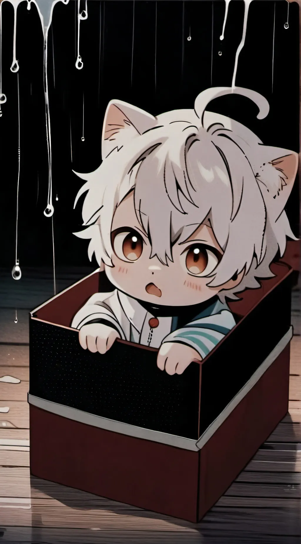 ai character: neko newborn baby background