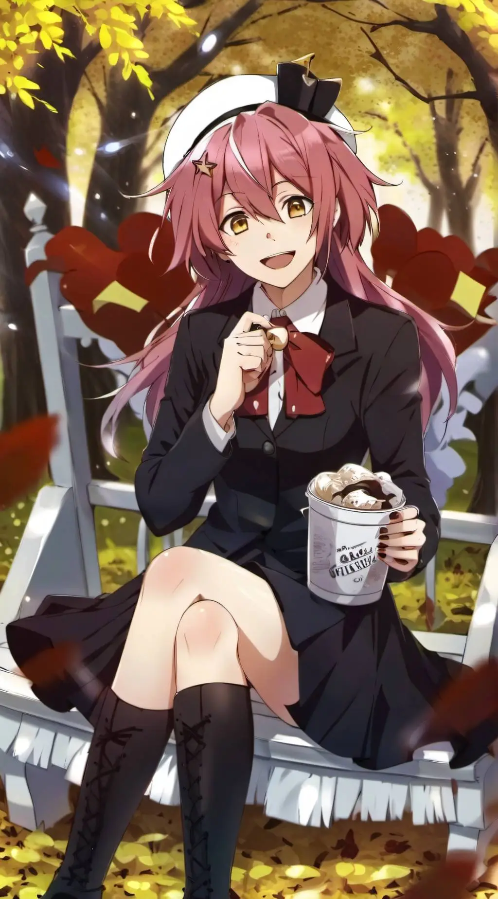 ai character: Autumn background