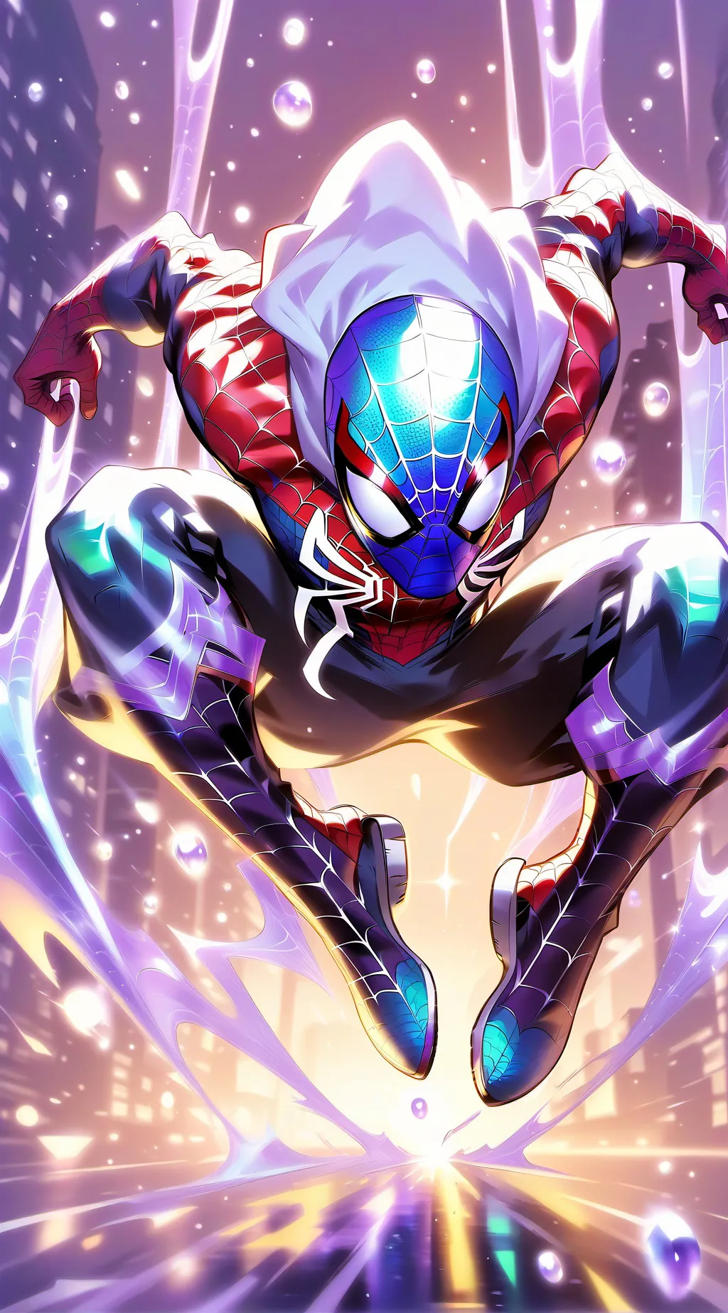 ai character: Spiderman  background