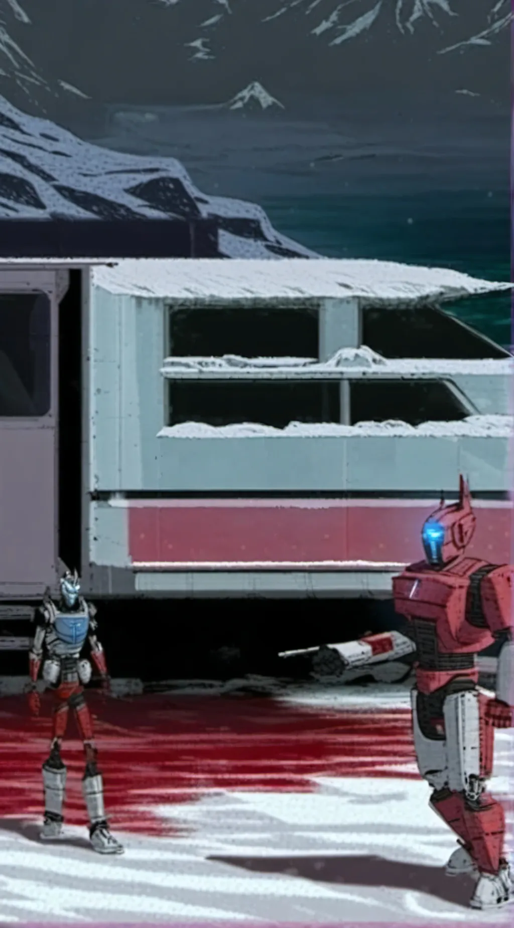 ai character: Op & arcee Arctic background