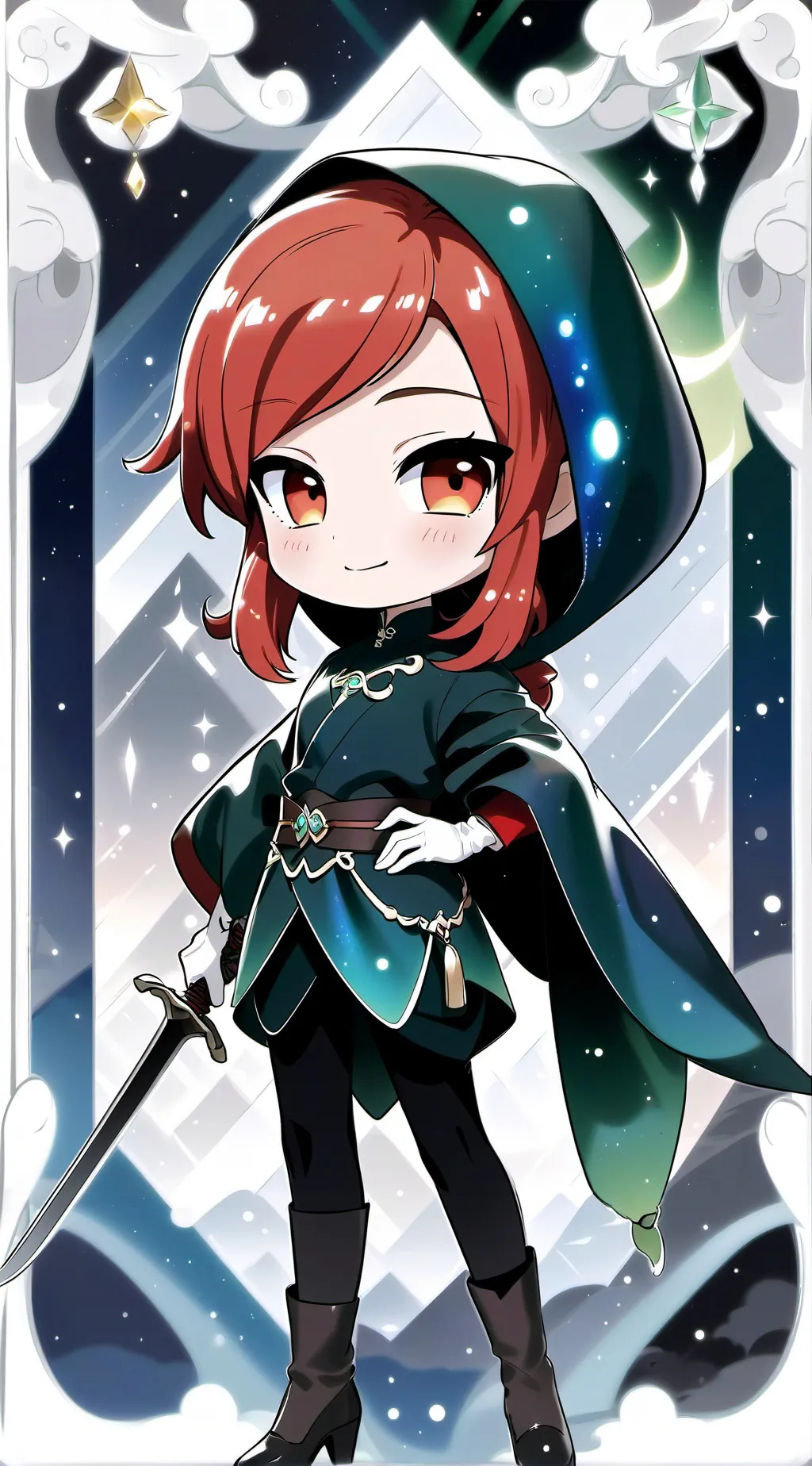 ai character: Red background