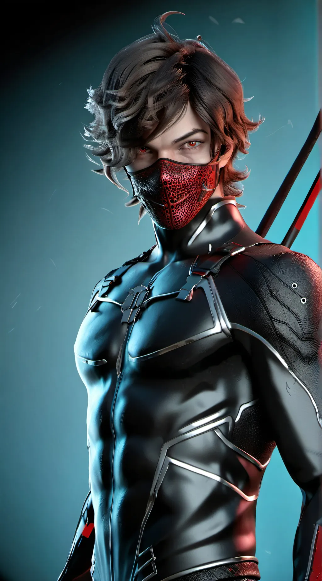 ai character: red eyed background