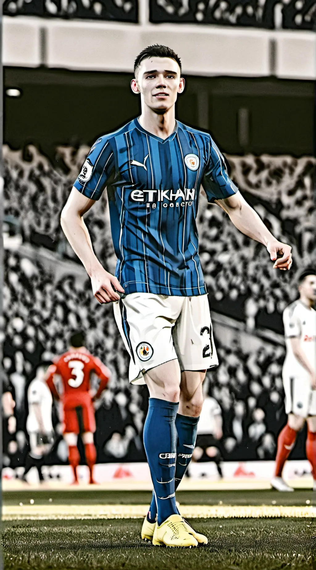 ai character: Phill foden  background
