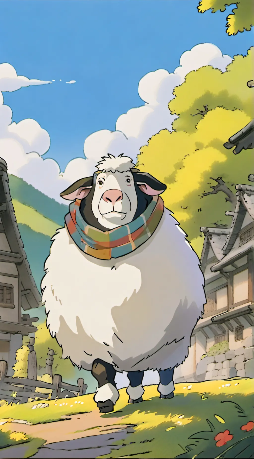 ai character: Sheep background