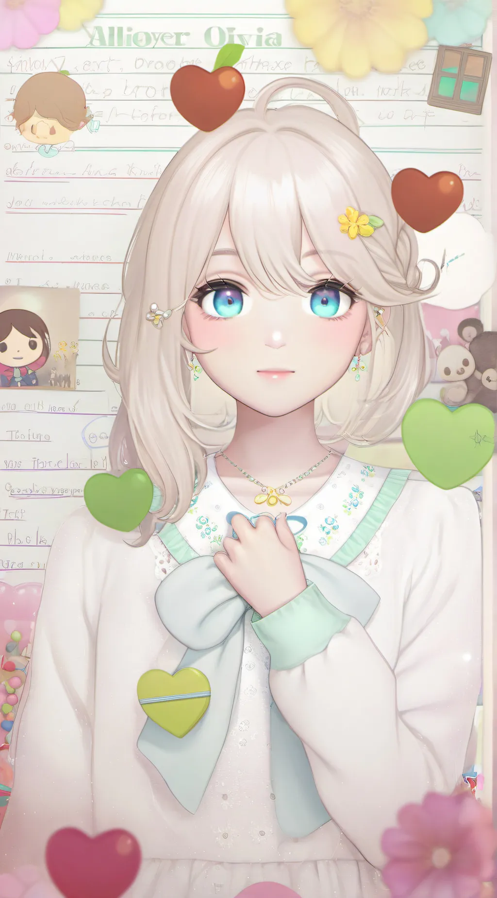 ai character: Olivia 💮💮💮 background