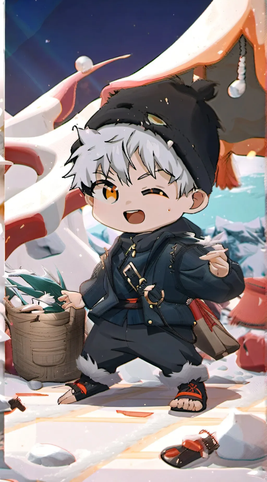 ai character: baby gojo background