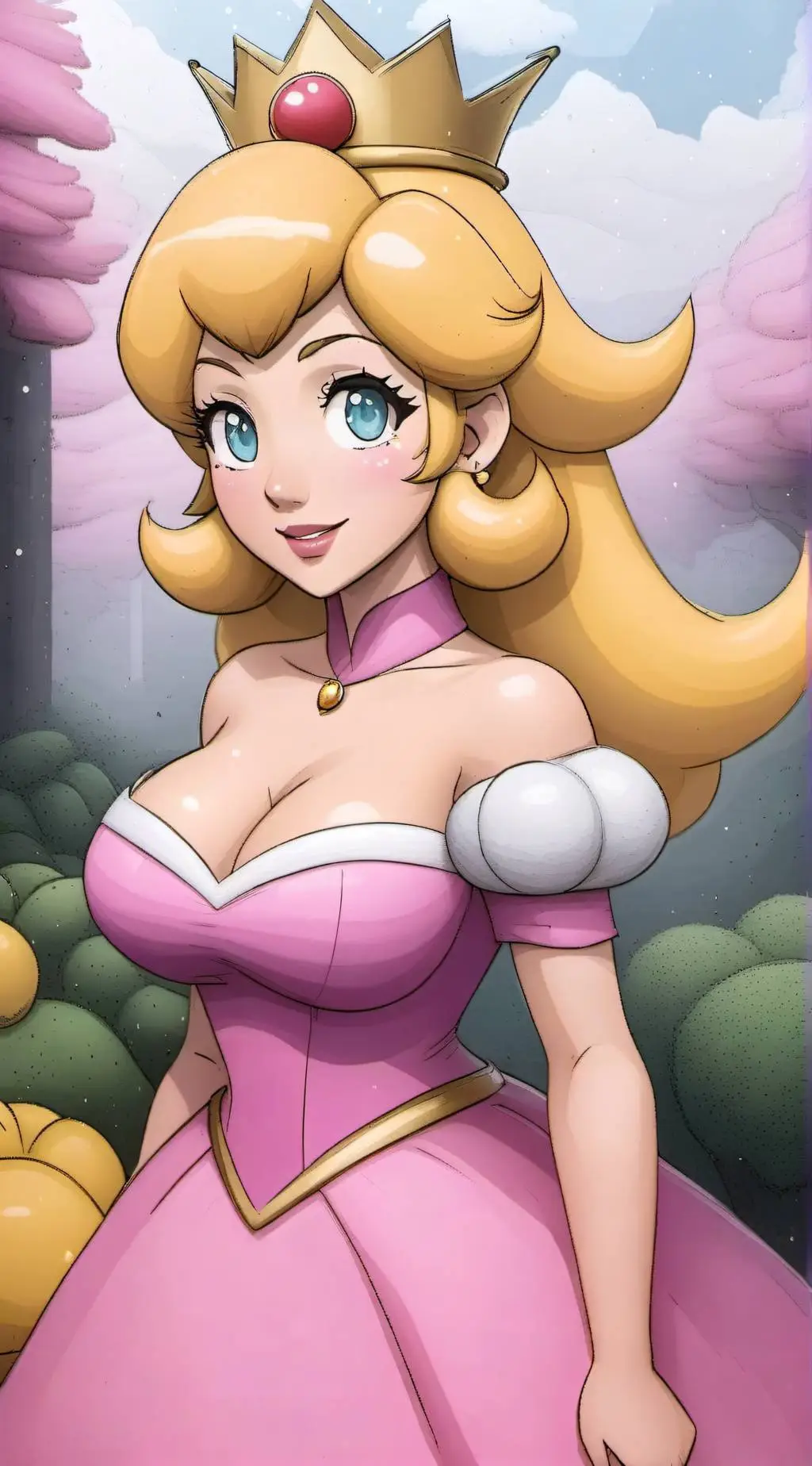 ai character: Princess peach background