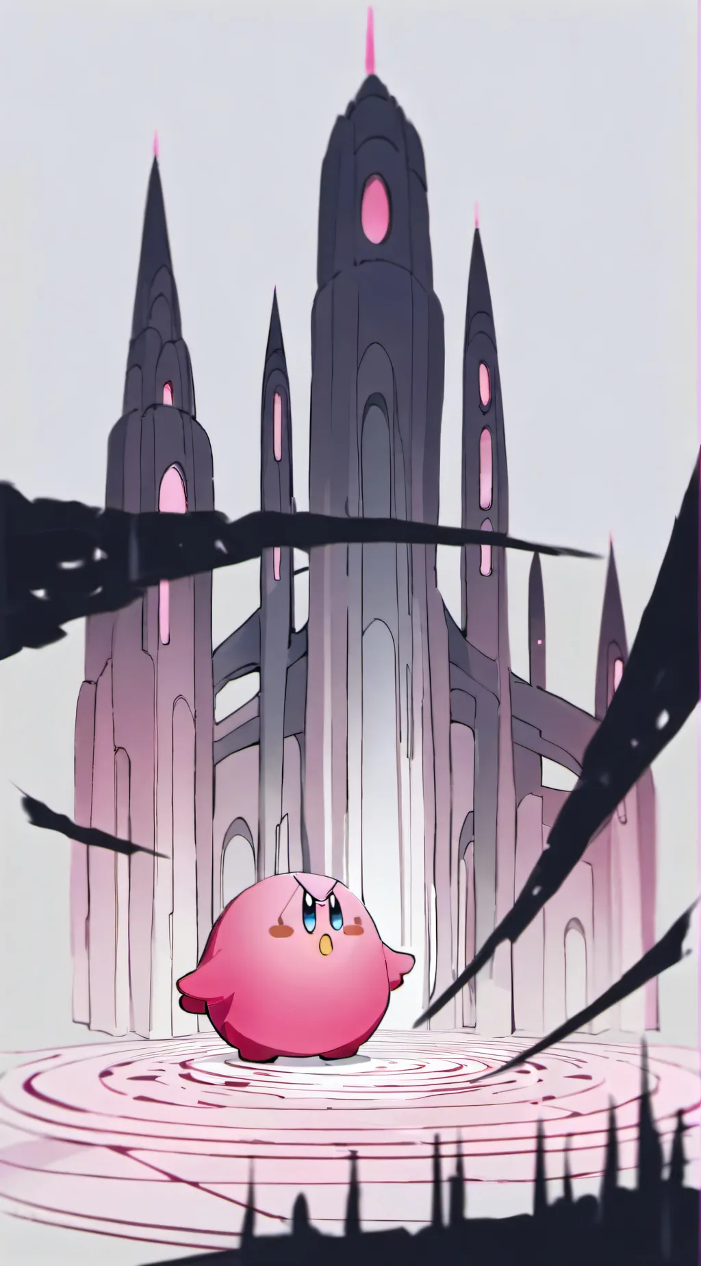 ai character: Kirby!  background
