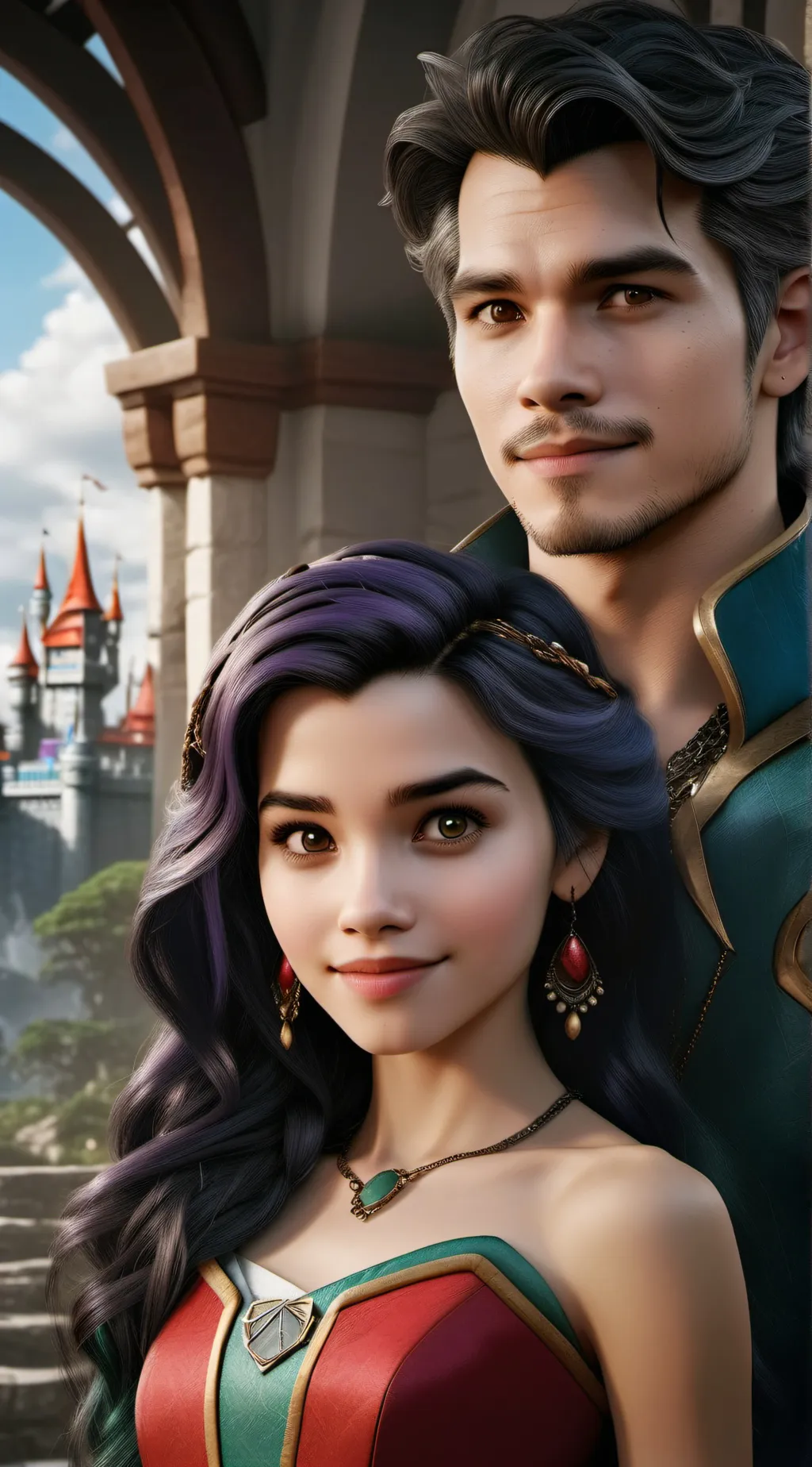 ai character: Descendants  background
