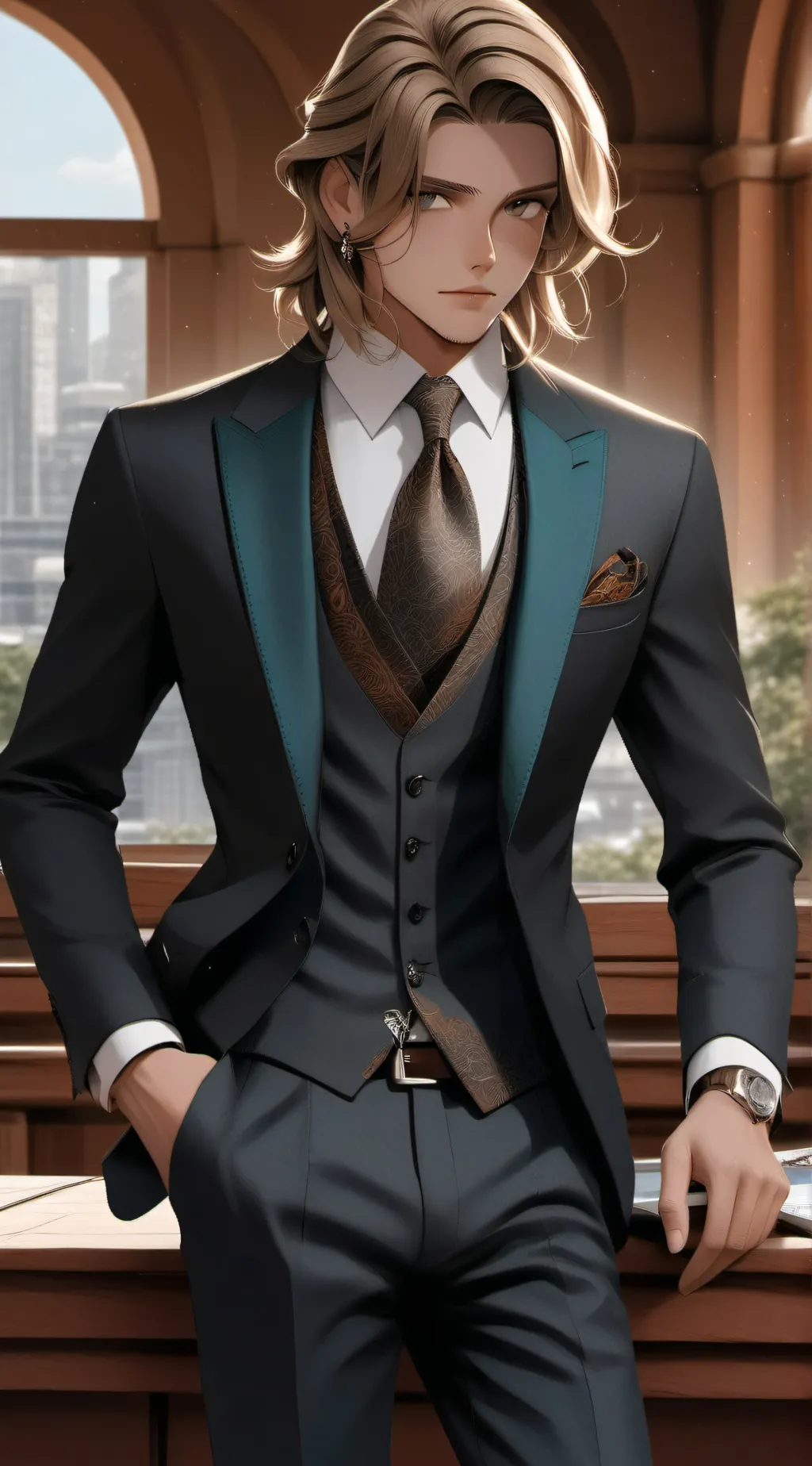 ai character: Ur boss~ background