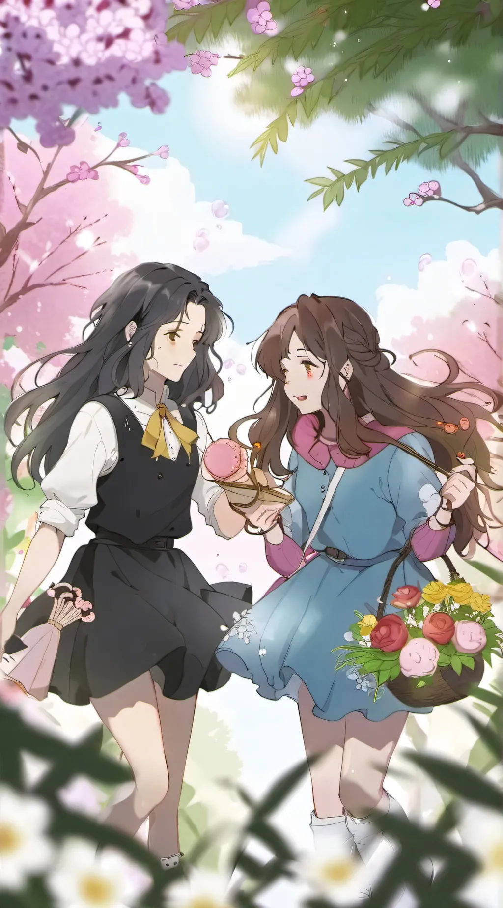 ai character: Mitsuri+Shinobu+u background