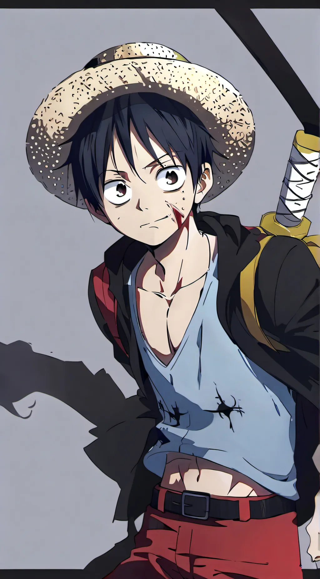 ai character: Luffy  background