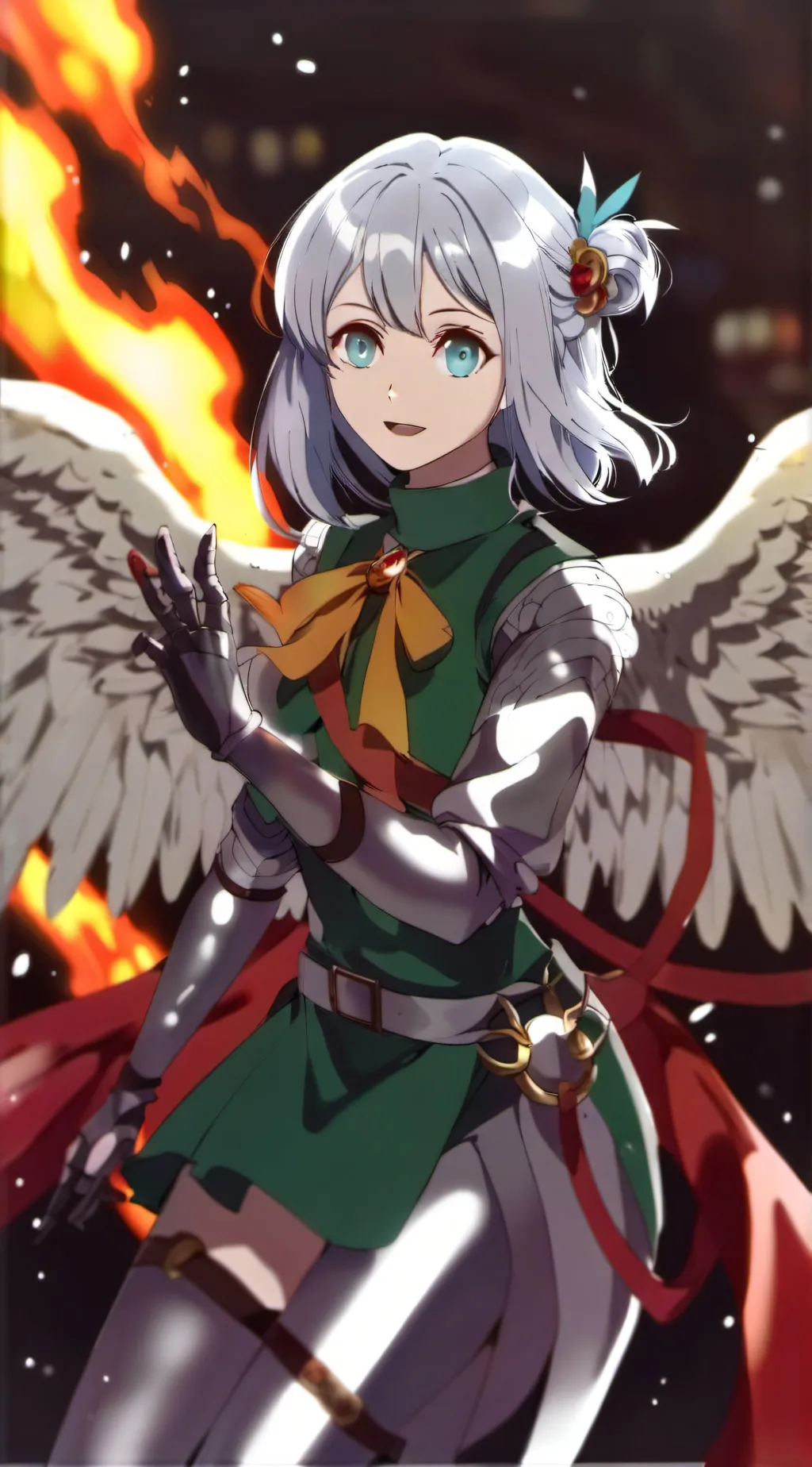 ai character: girl background