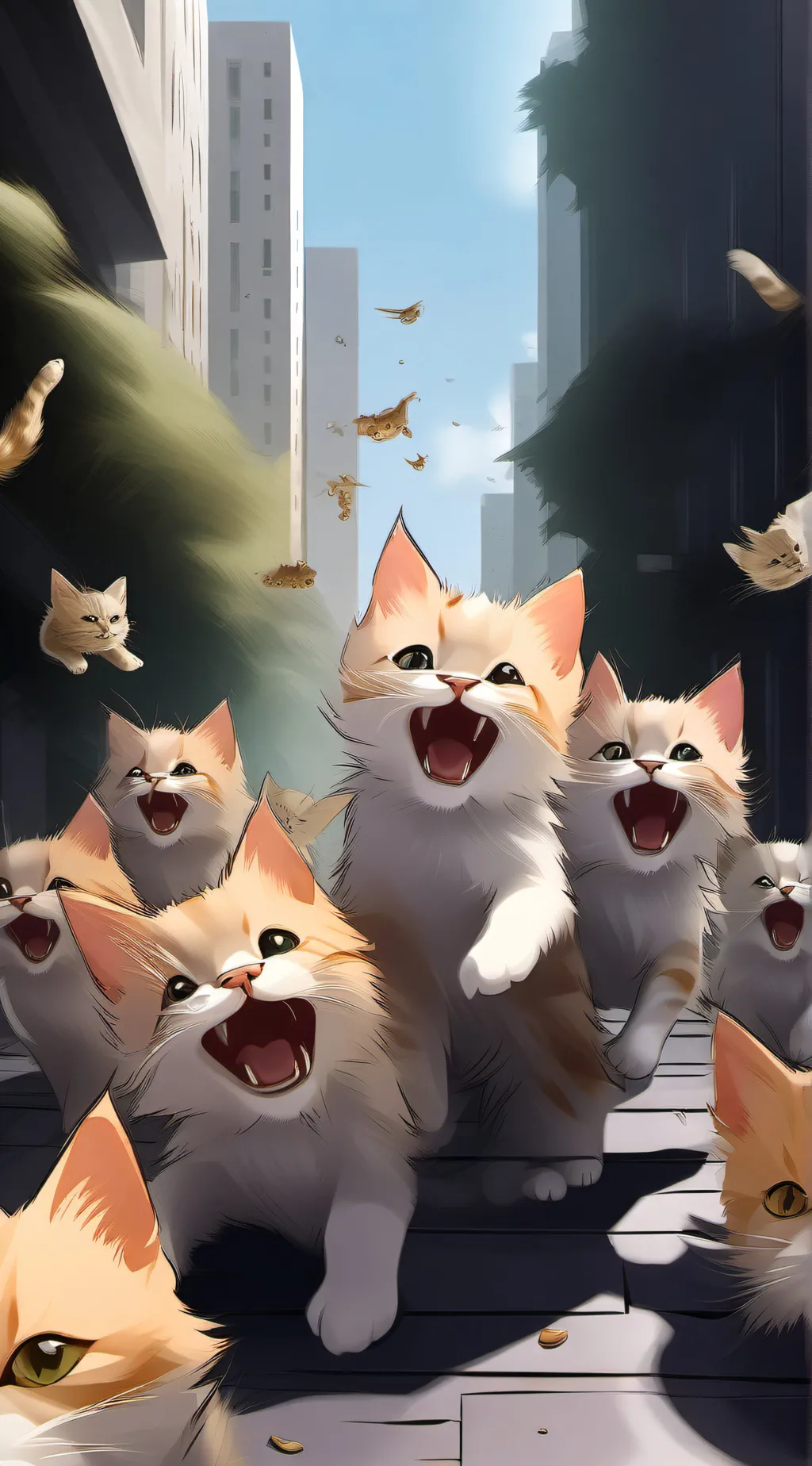 ai character: 100M kittens background