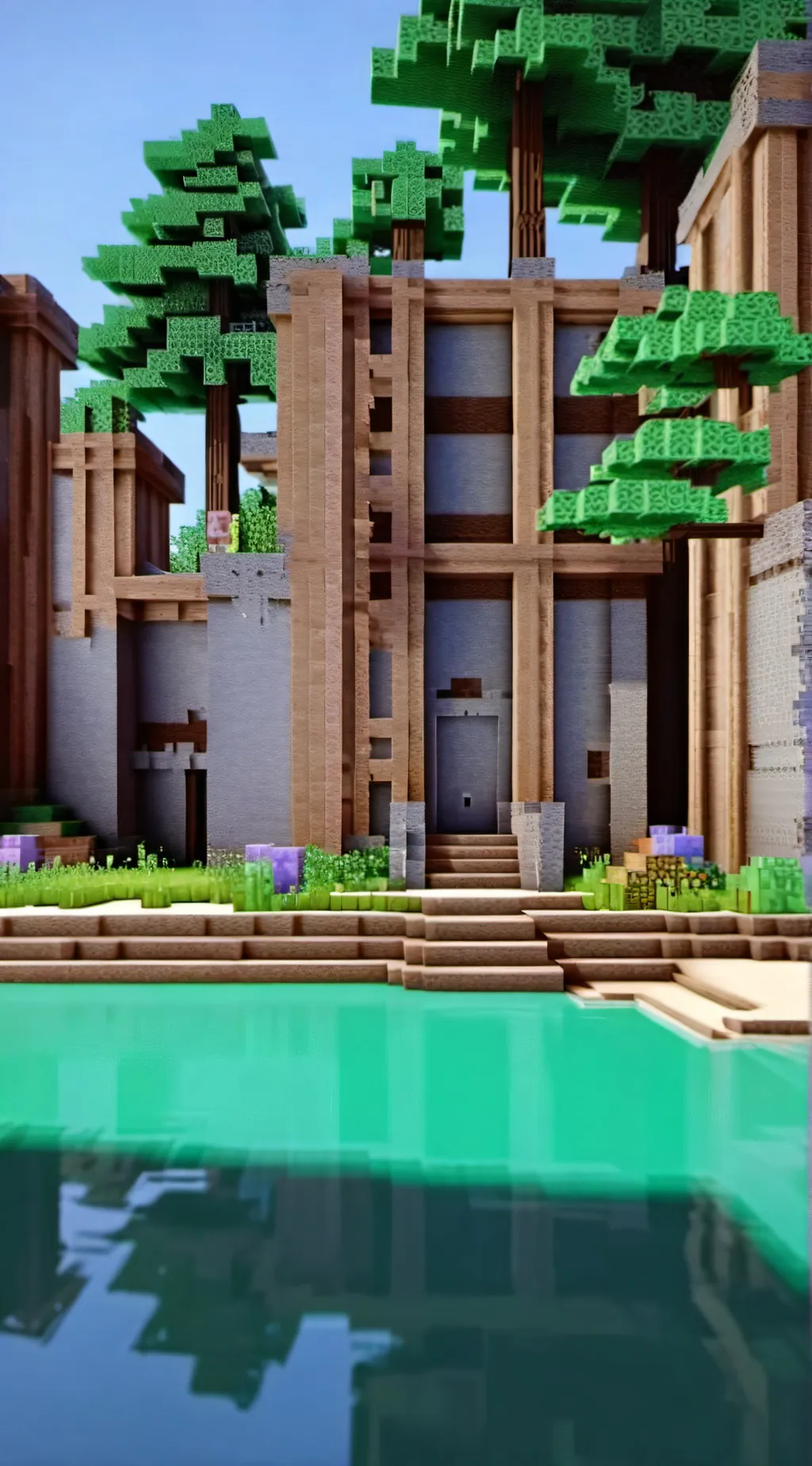 ai character: Minecraft background