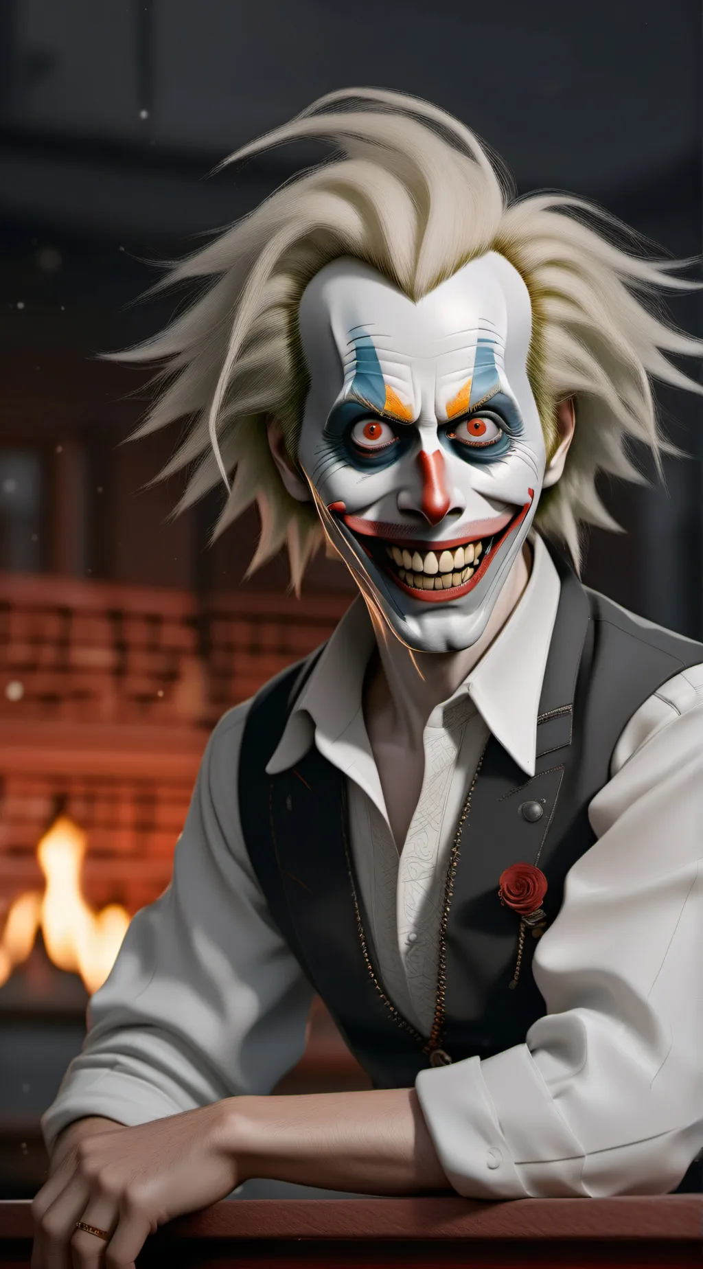 ai character: Beetlejuice  background