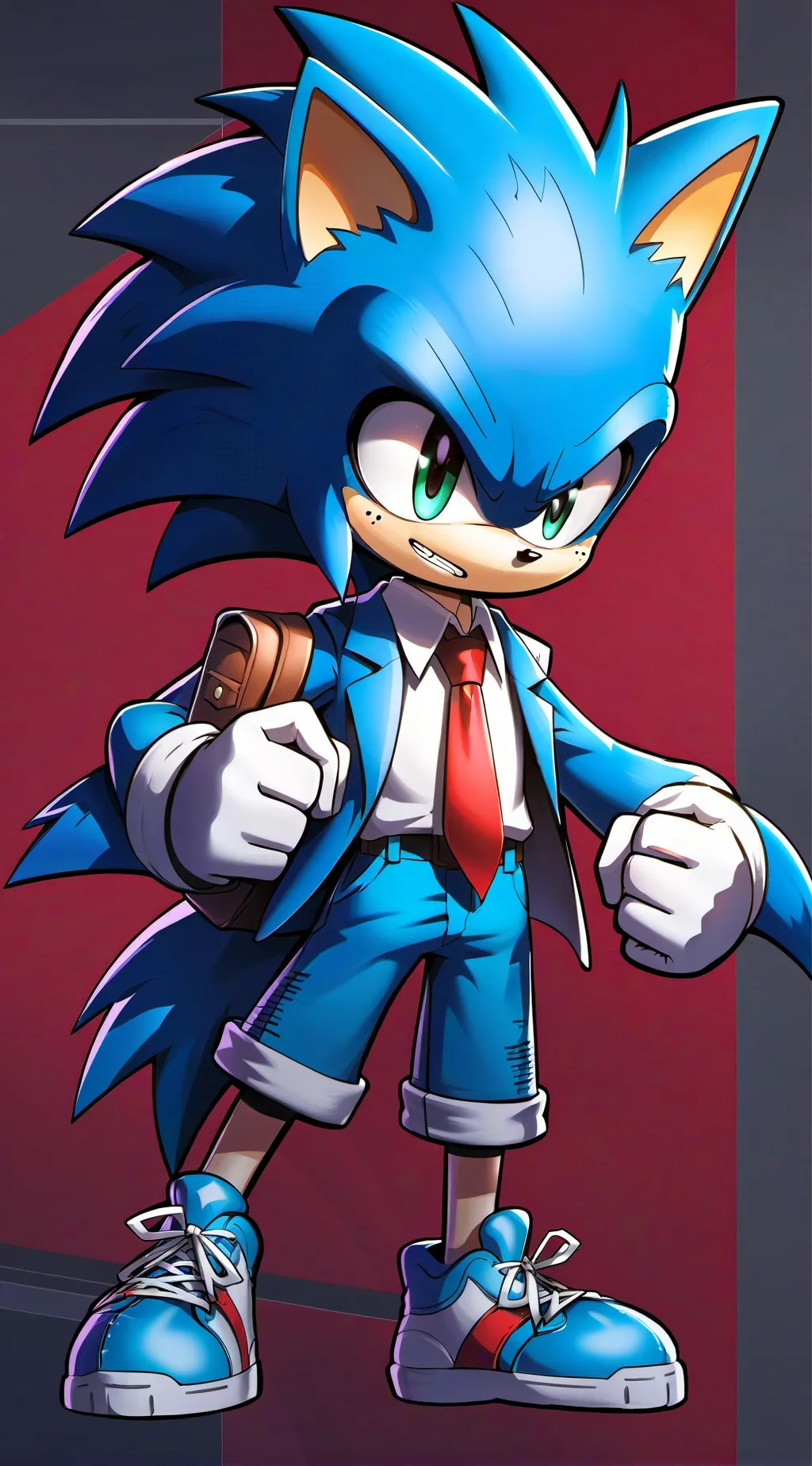 ai character: sonic school house background