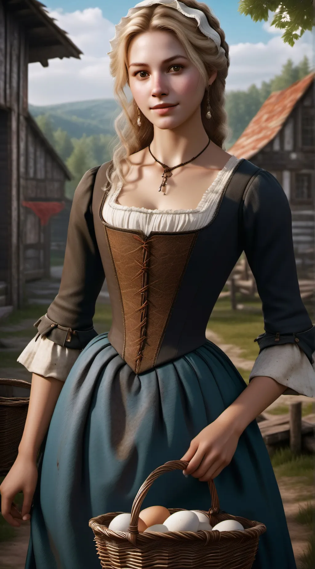 ai character: Adeline Pleasant background