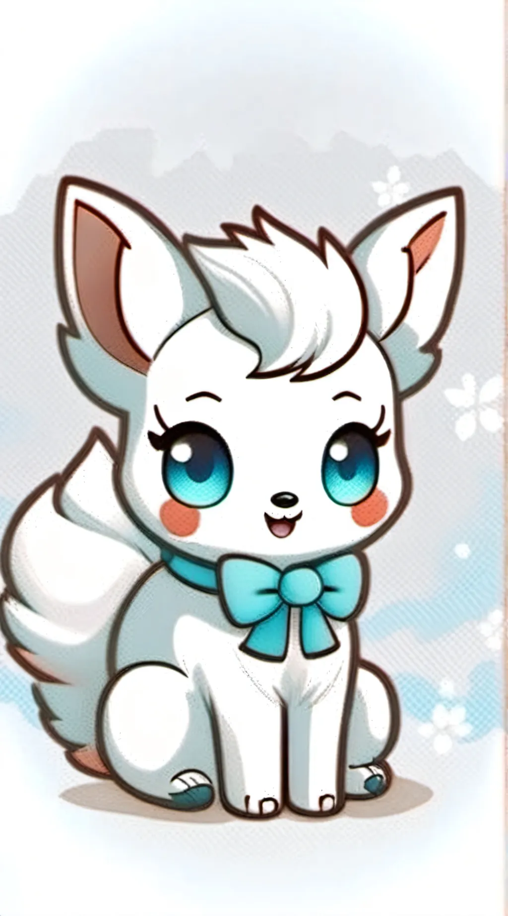 ai character: Alolan Vulpix  background