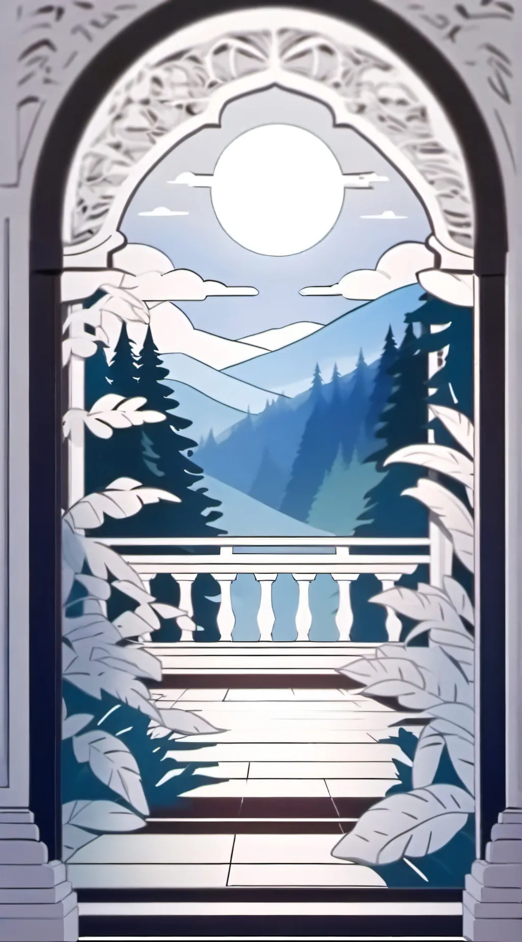 ai character: Sun and Moon background