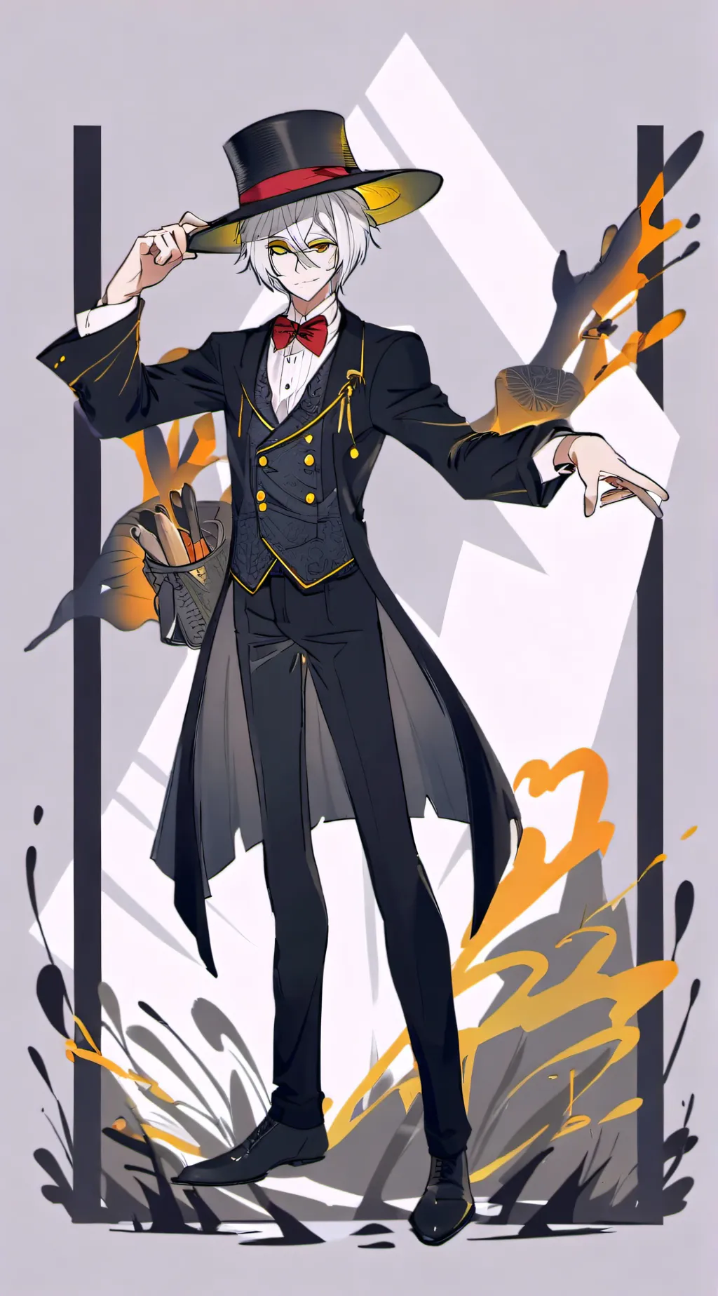 ai character: Bill cipher 🌘W🌒 background