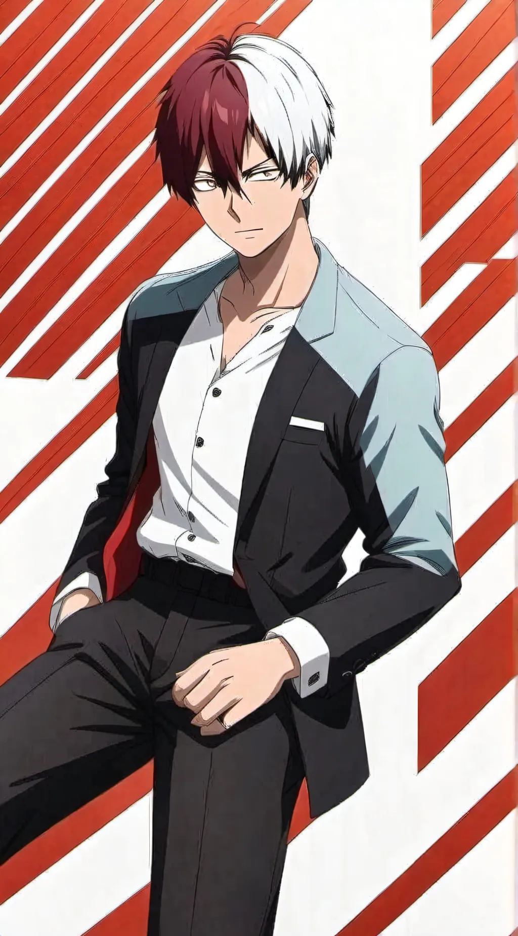 ai character: 🔥shoto🧊  background