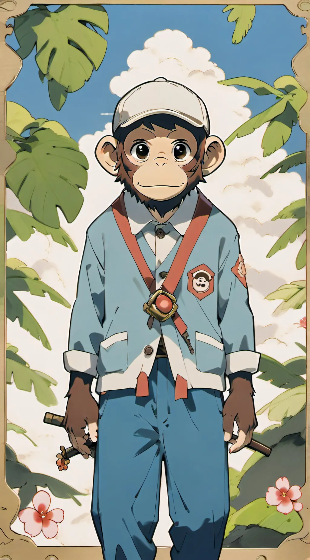 ai character: The monkey  background