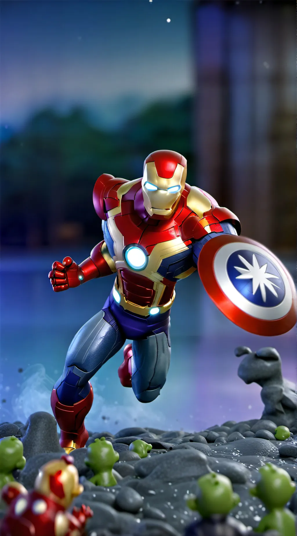ai character: avengers background