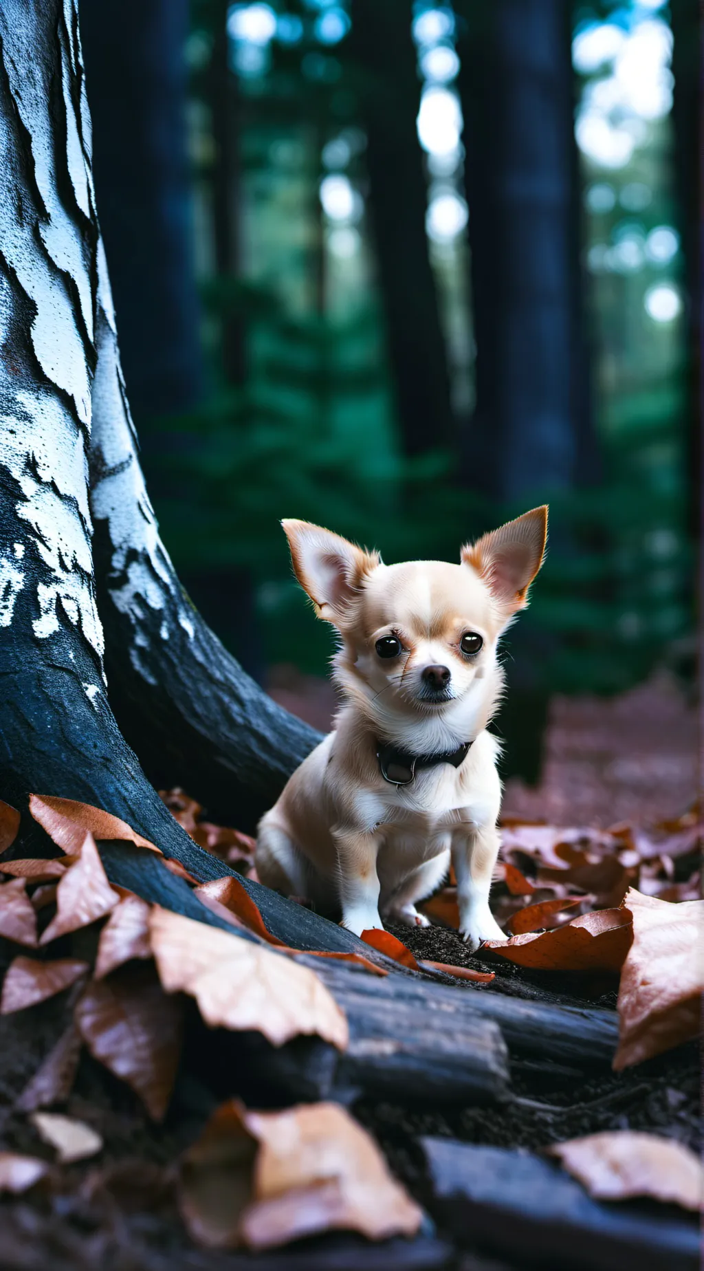 ai character: Baby chihuahua  background