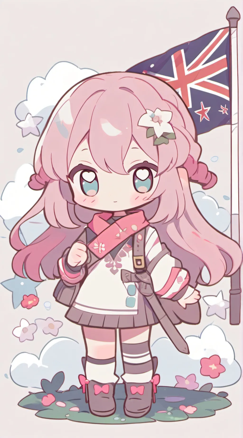 ai character: New Zealand  background