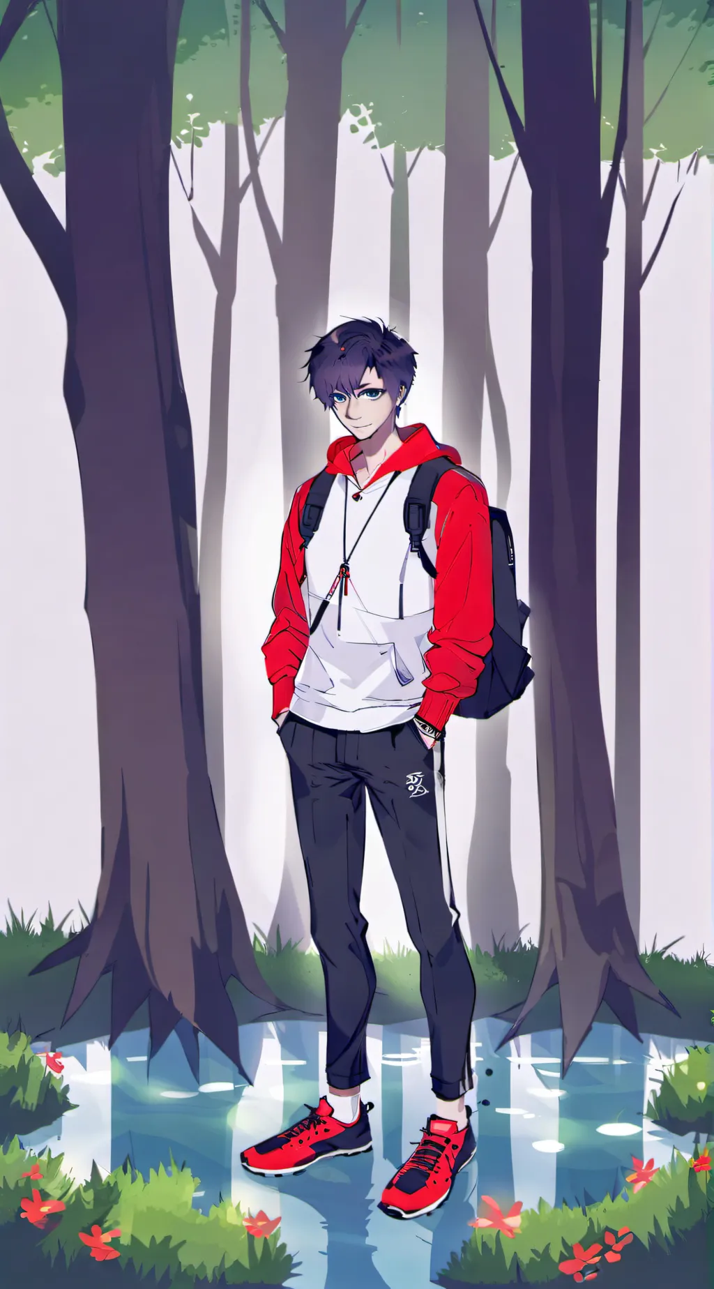 ai character: shadow background