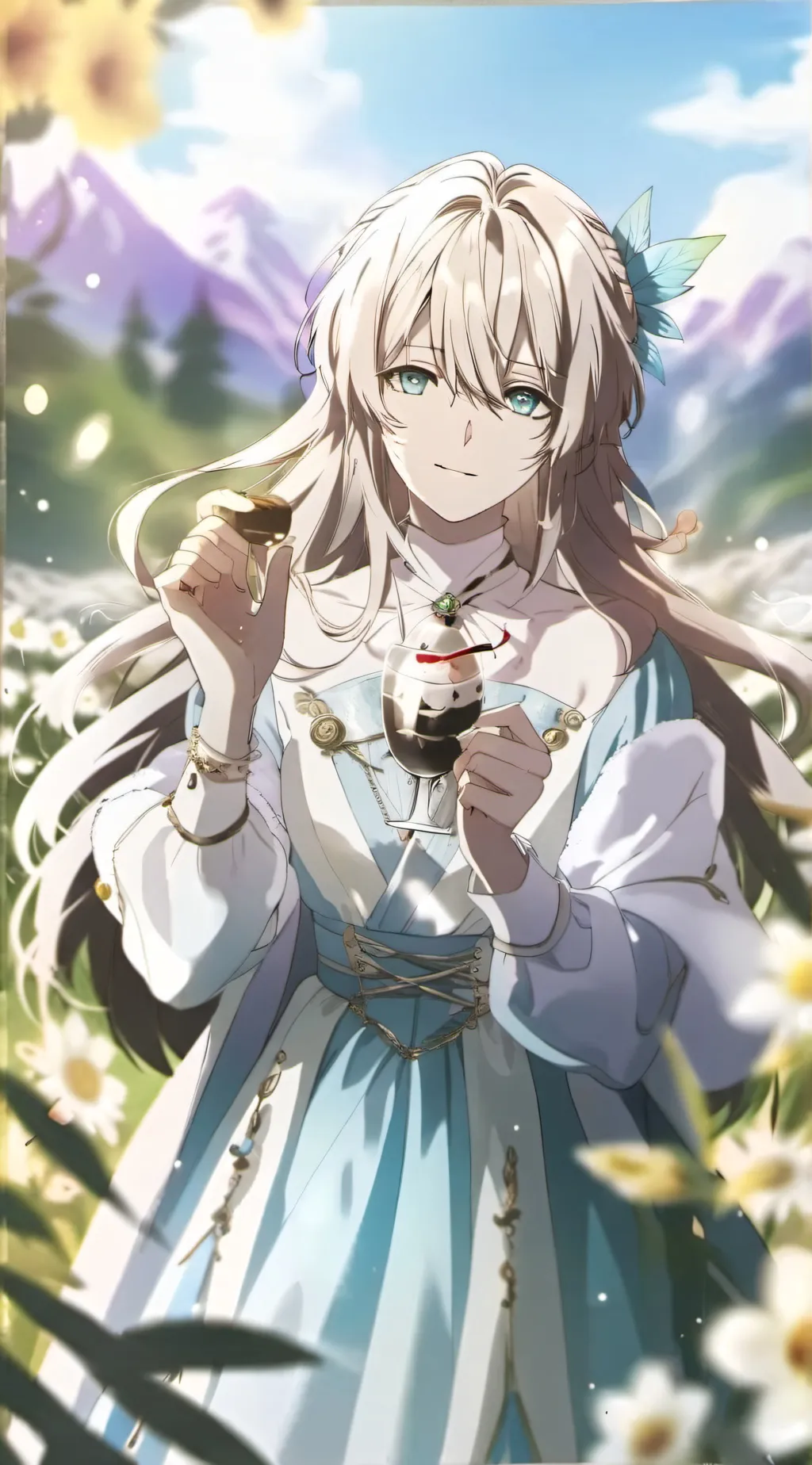 ai character: Ice background