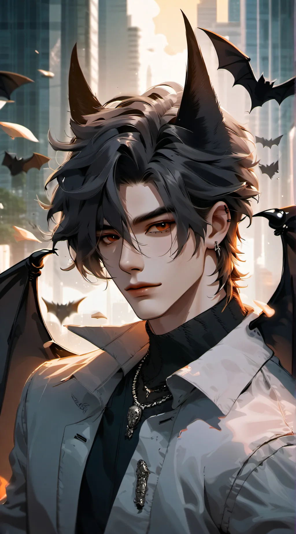 ai character: Crimson background