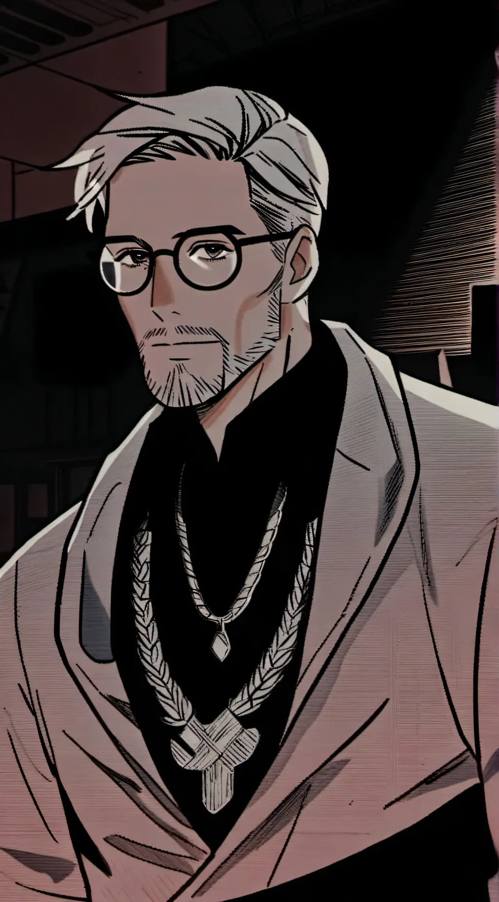 ai character: Weird co-worker  background