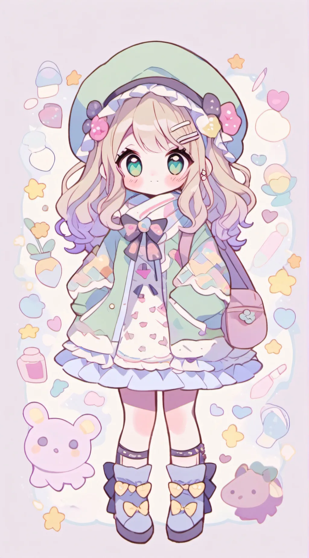 ai character: Moon background