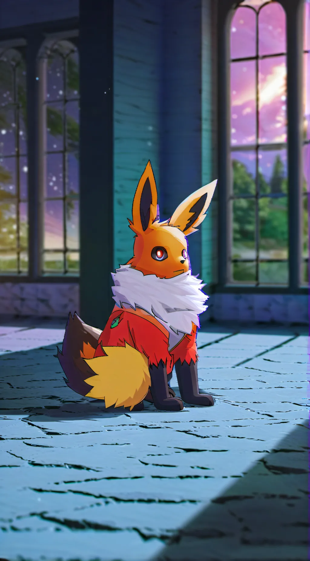 ai character: iron flame background