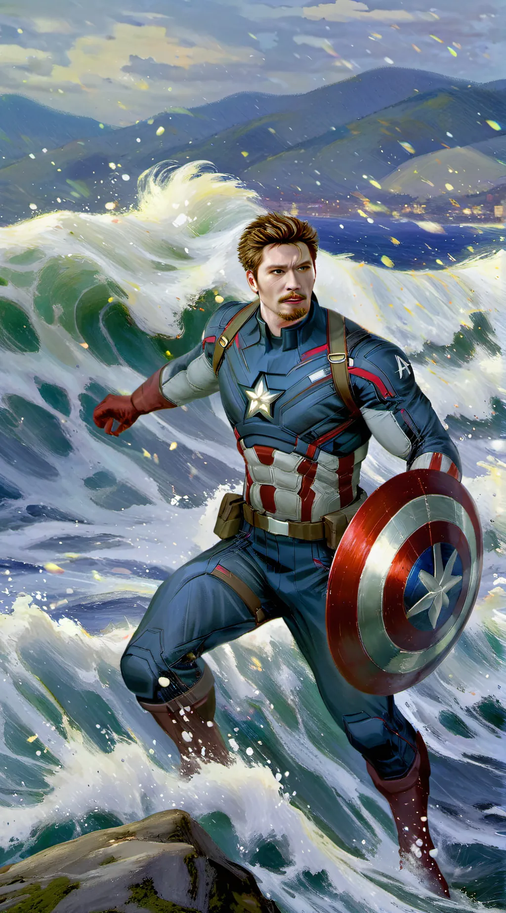 ai character: The avengers and u background
