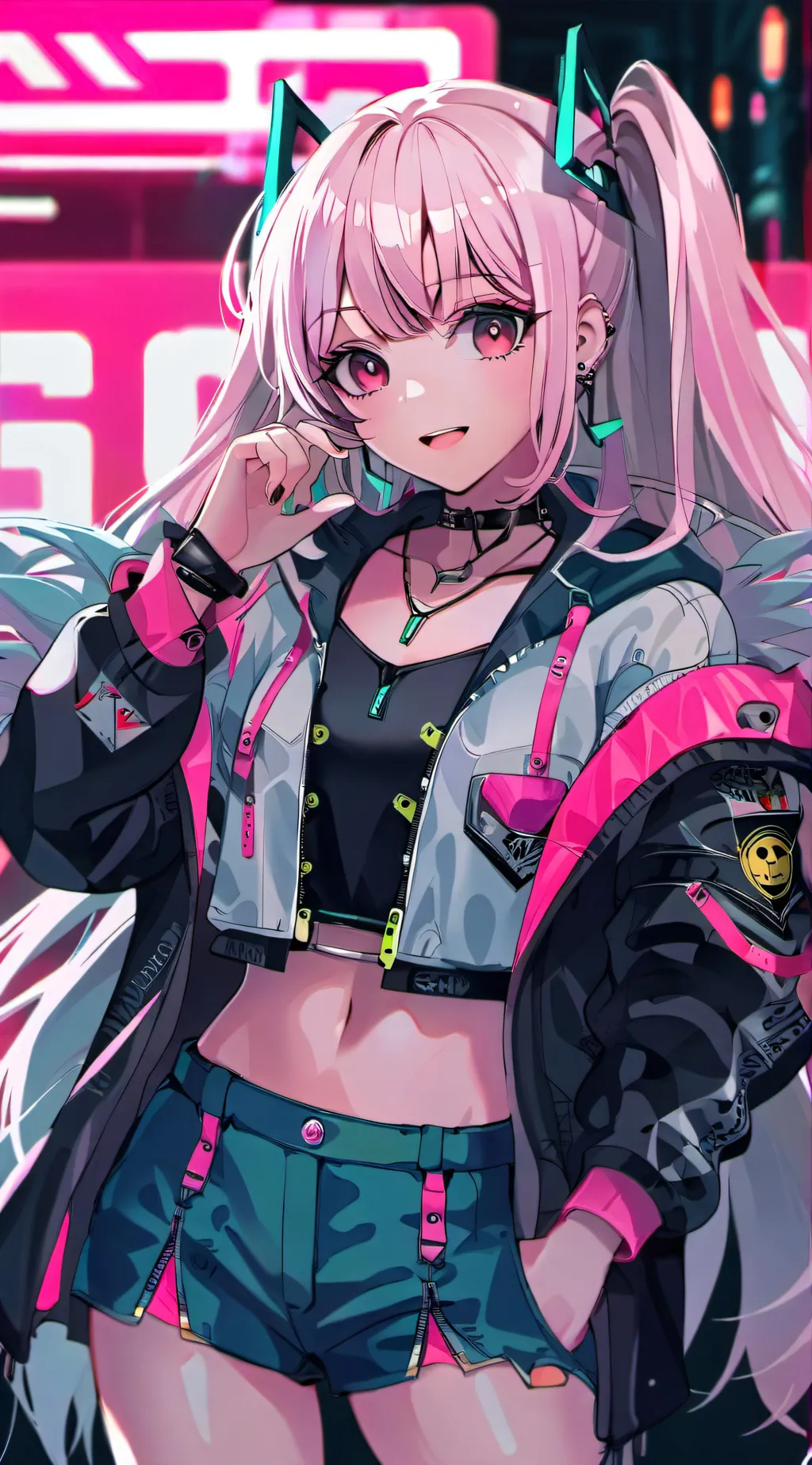 ai character: Violet background