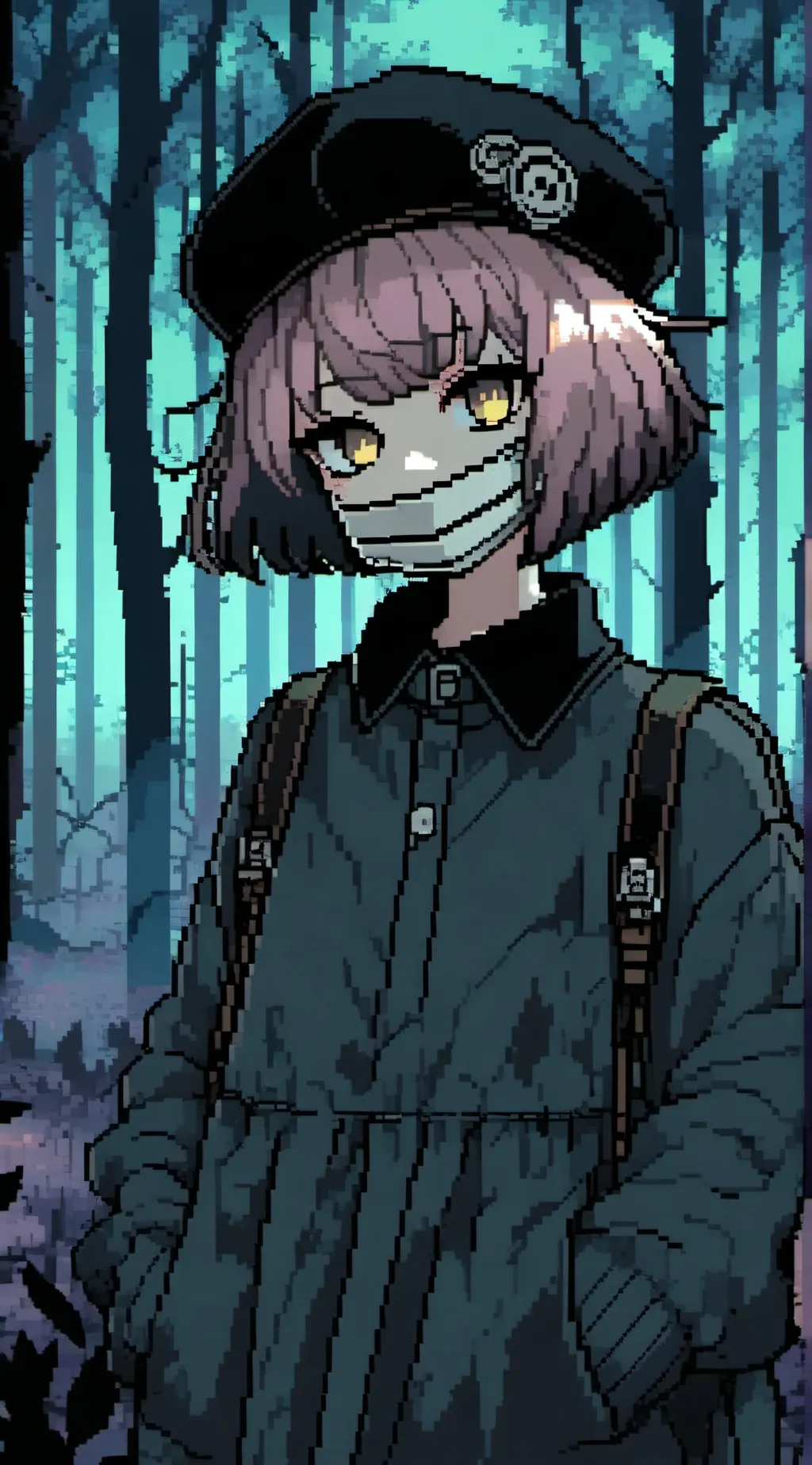 ai character: The mystery girl  background