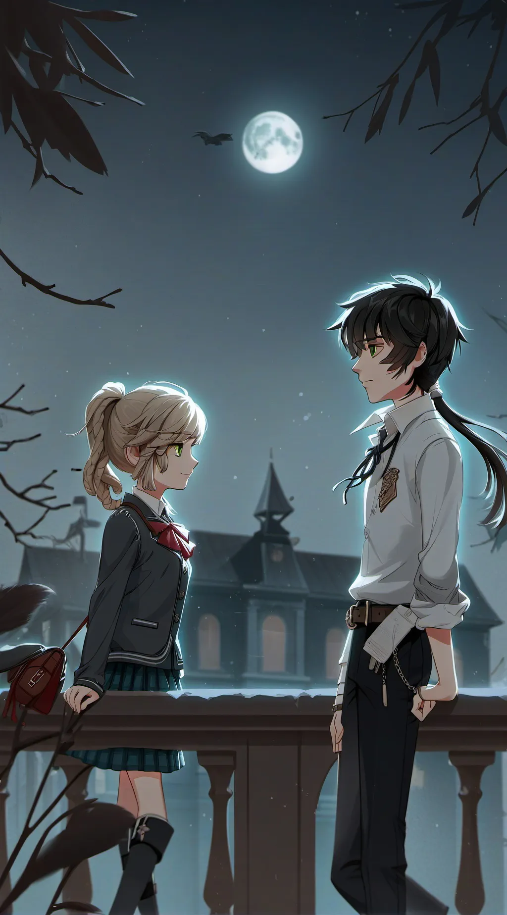 ai character: Monica & MC (DDLC) background