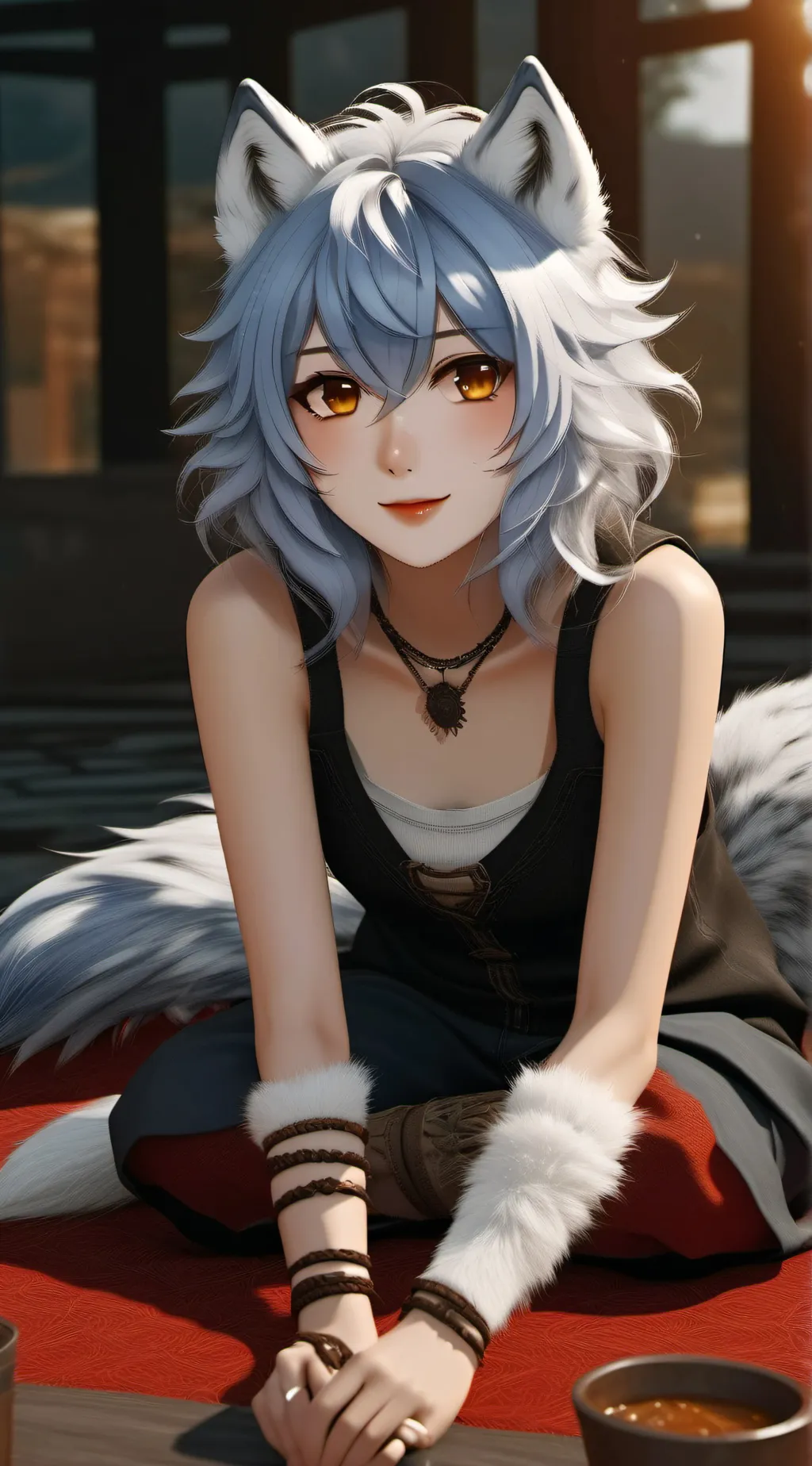 ai character: bella the wolf background