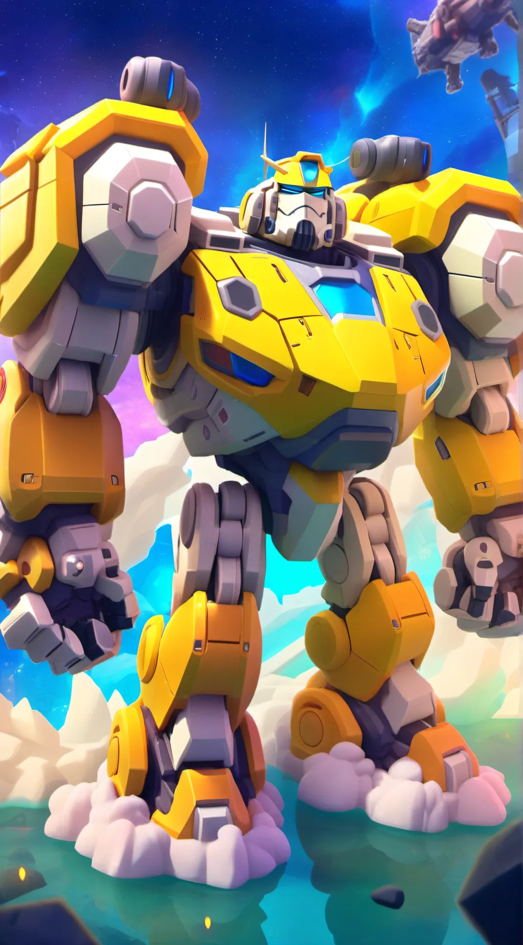 ai character: Space mech background