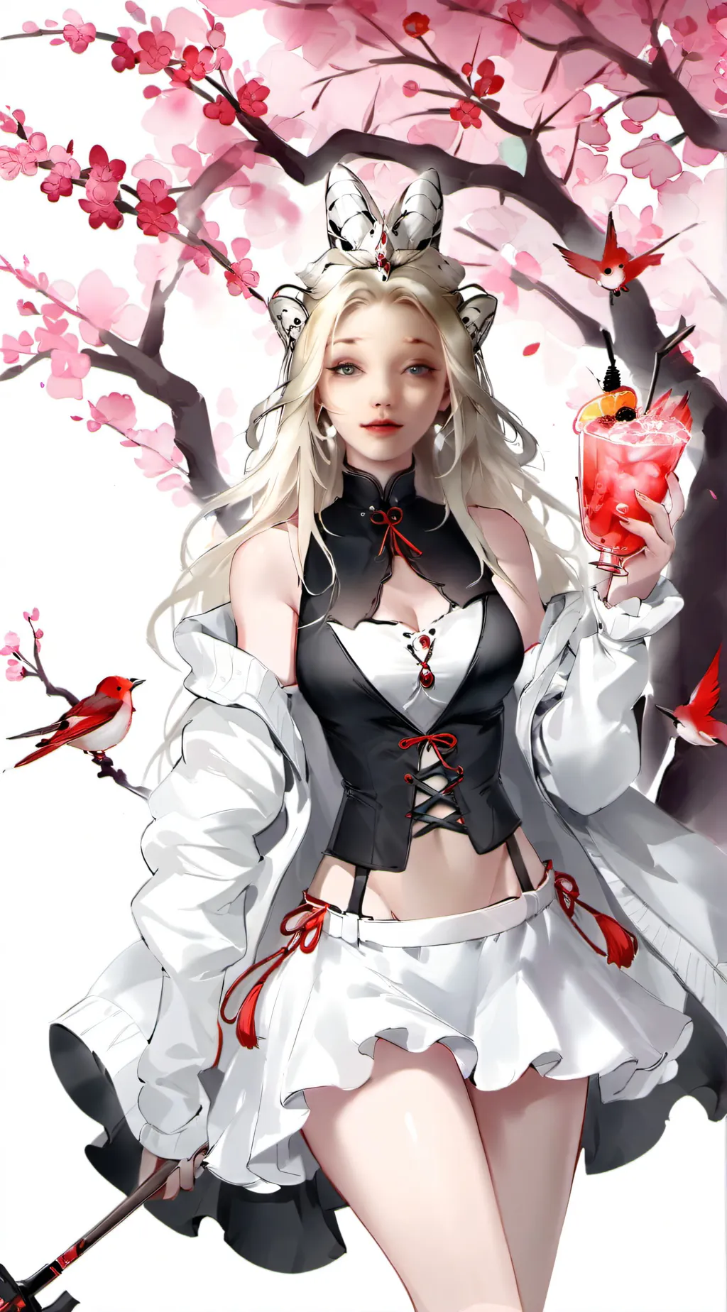 ai character: blossom background