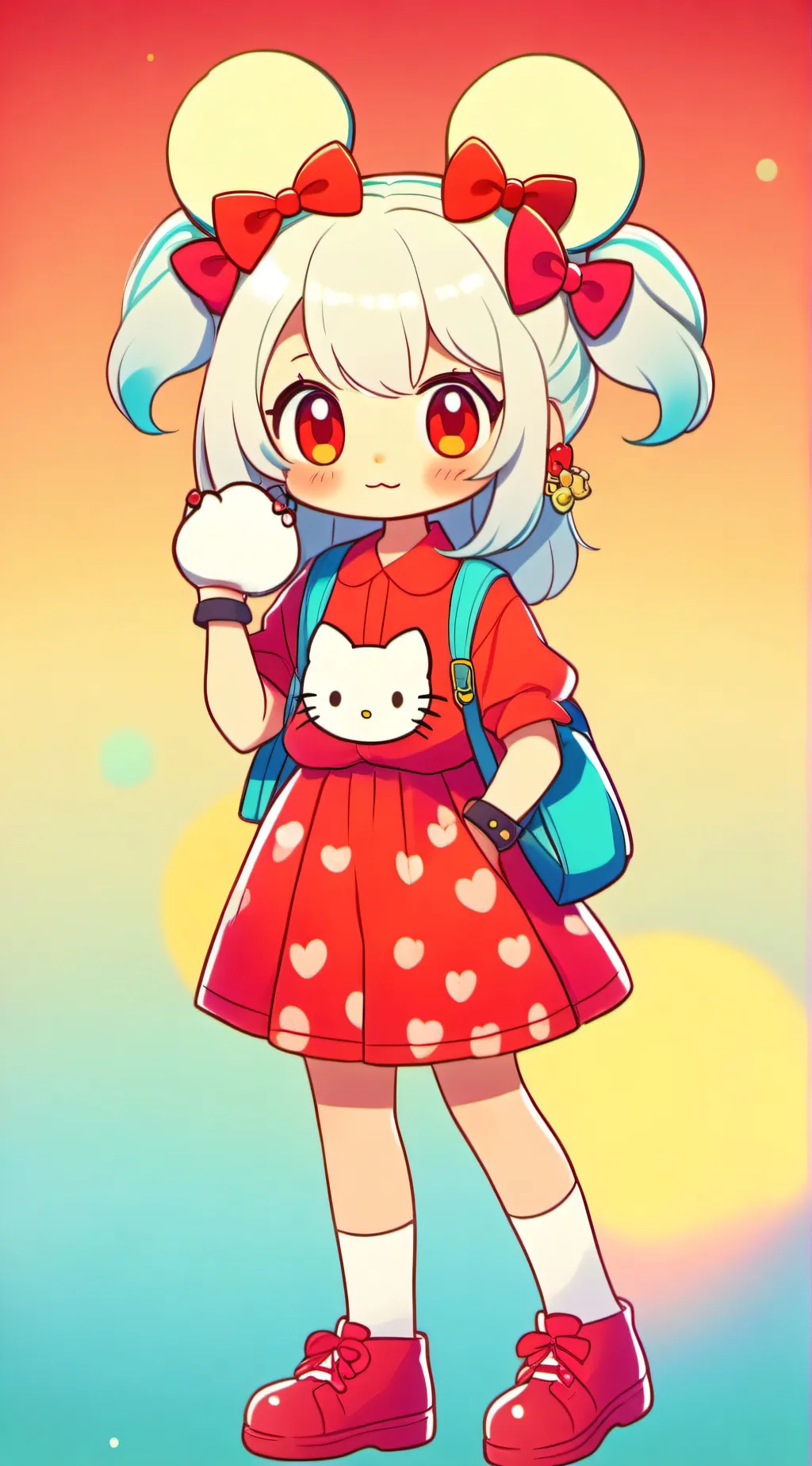 ai character: hello Kitty fan background
