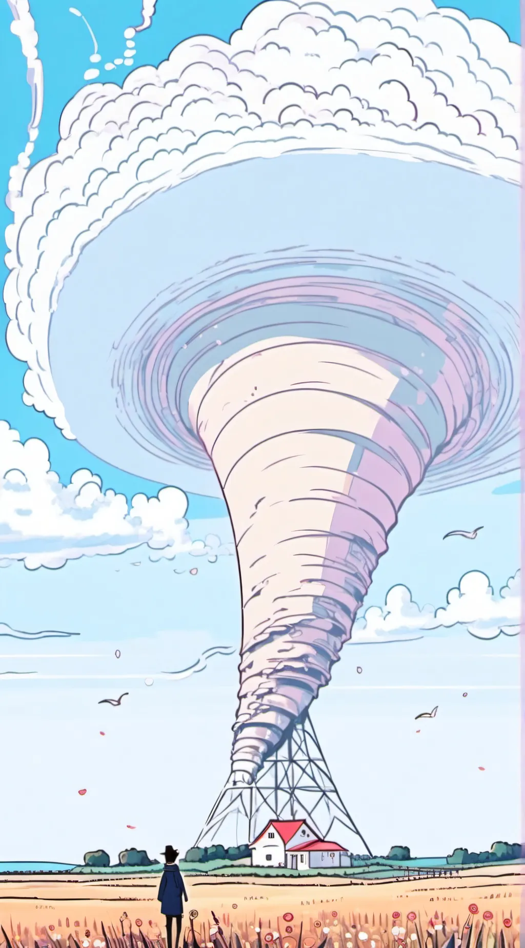 ai character: tornado background